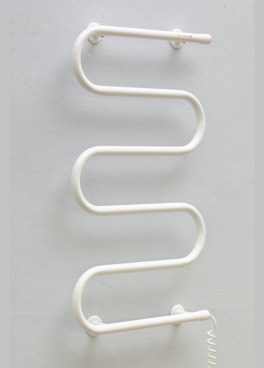 Сушарка для рушників електрична ТЕПЛИЙ СВІТ Оптима 5 білий R з кнопковим регулятором потужності "Зима-Літо" Теплий світ (317937285)