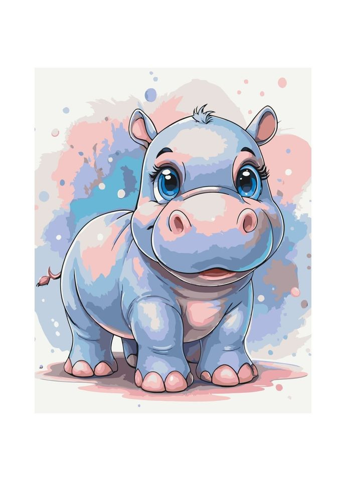 Картина за номерами "Мрійливий бегемотик" 11587-AC Art Craft (334158673)