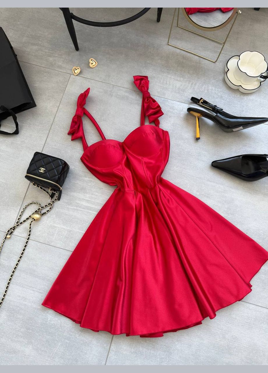 Красное вечернее, праздничный, откровенный платье с чашками No Brand