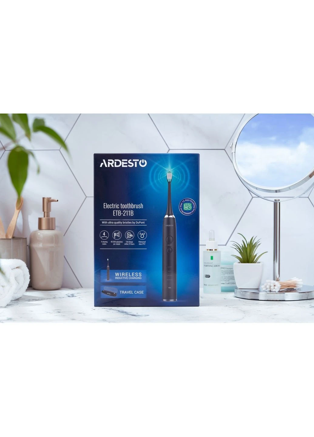 Электрическая зубная щетка Ardesto ETB-211B (354227352)