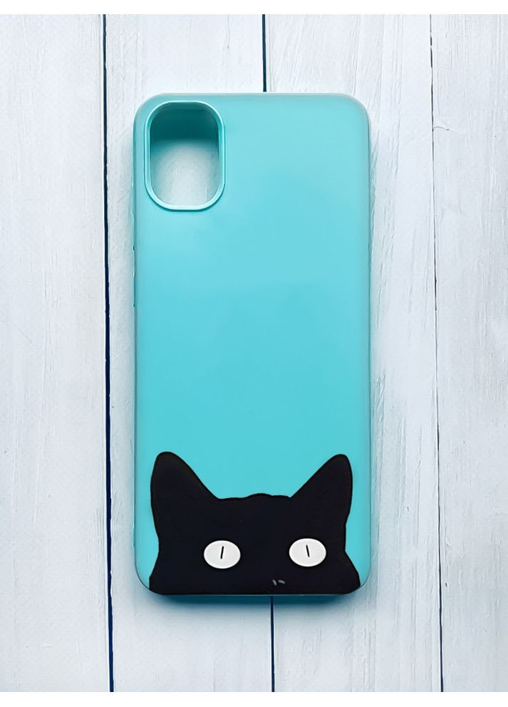 Матовий чохол для Samsung Galaxy A51 (2020)/A515 Бірюзовий:: Котик (принт 119) Creative (360689212)