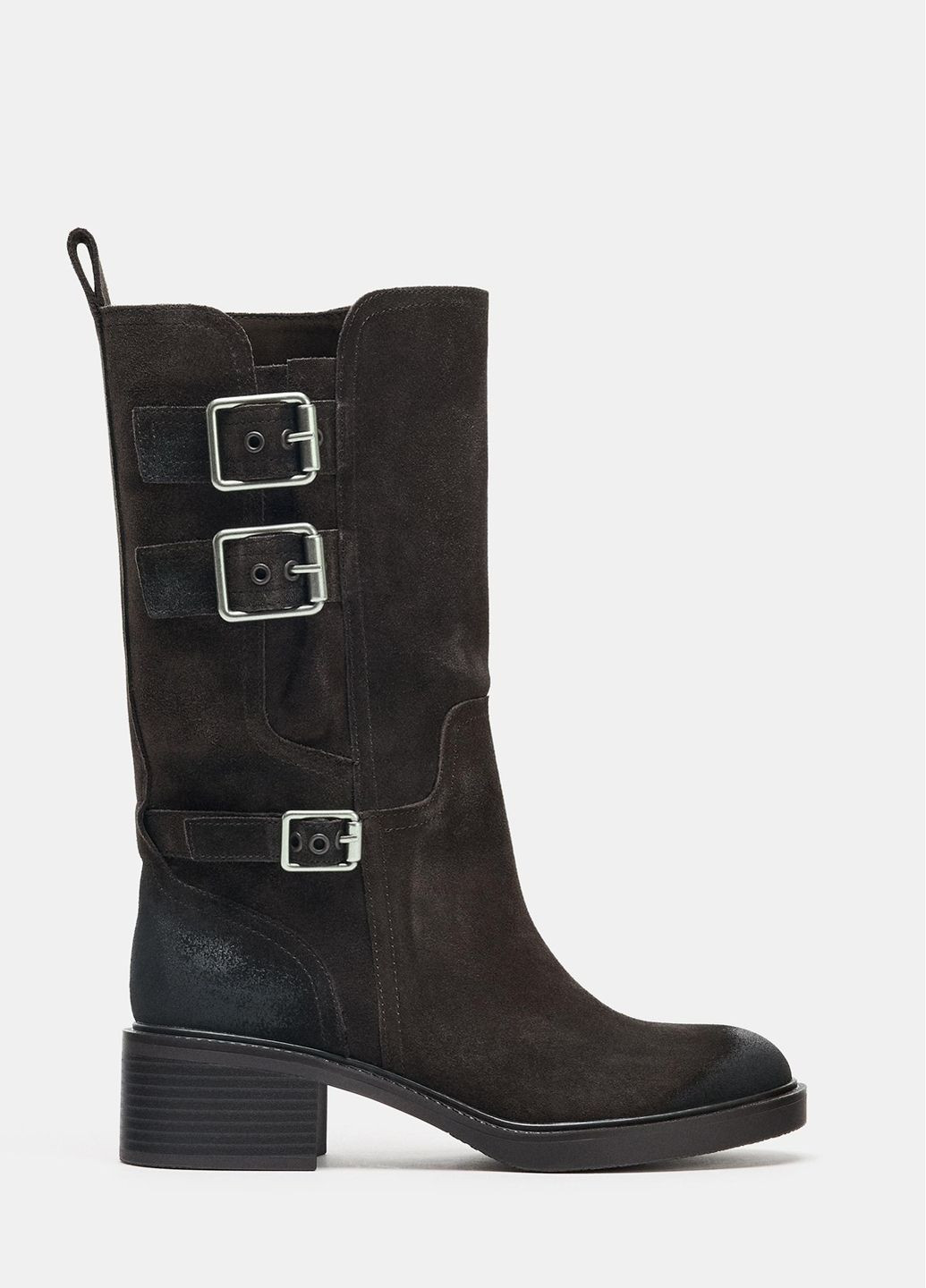 Темно-коричневые демисезонная ботильоны Zara