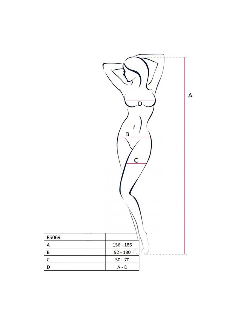 Бодистокинг BS069 white, комбинезон, имитация чулок и боди - CherryLove Passion белый