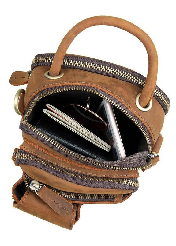 Сумка чоловіча 14416 в вінтажному стилі Коричнева Vintage (298571478)