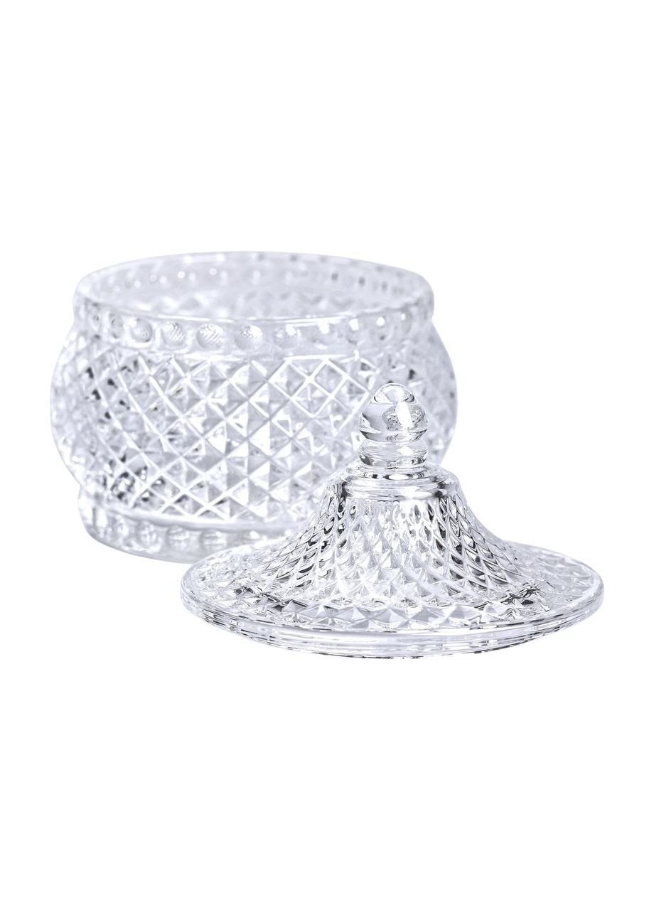 Конфетница стеклянная c крышкой Ø 8 см круглая HP-YH-4 Yiwu (322654056)