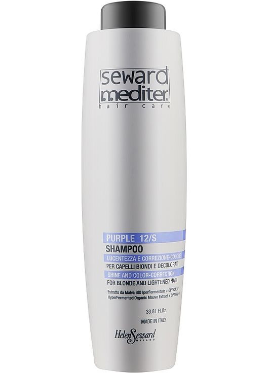 Шампунь "Блеск и коррекция цвета волос" Purple 12/S Shampoo 300ml (1048222-86094) Helen Seward (368644607)