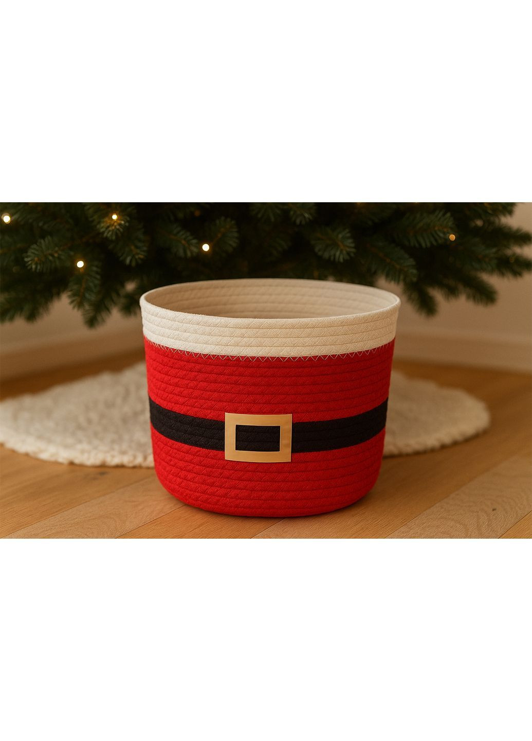 Плетений кошик "Санта" 26х26х19 см комбінований ZD Trading (365549831)