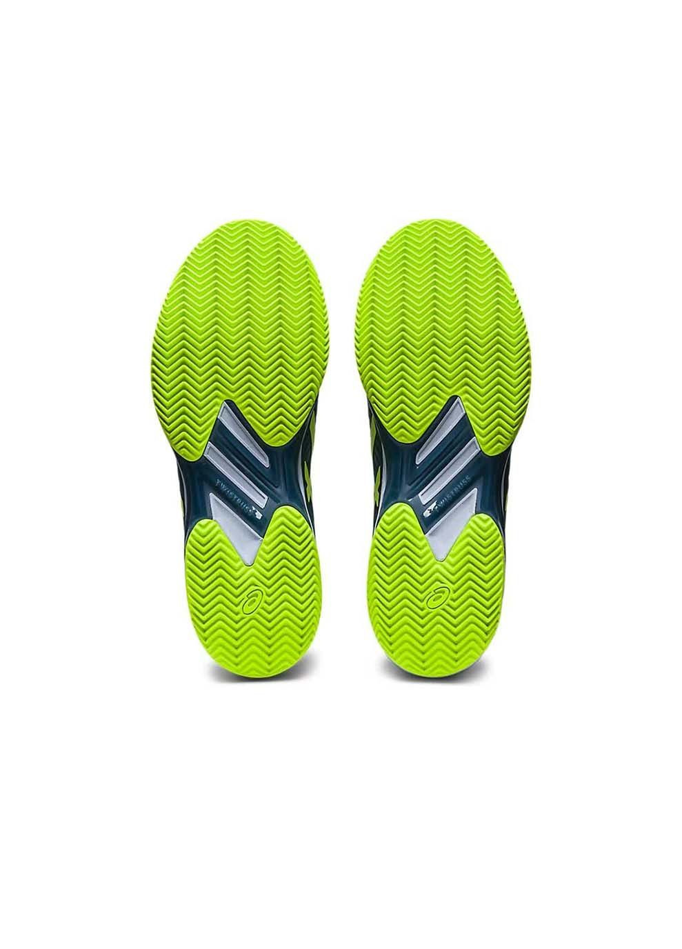 Цветные демисезонные мужские кроссовки solution speed ff 2 clay grey/green Asics