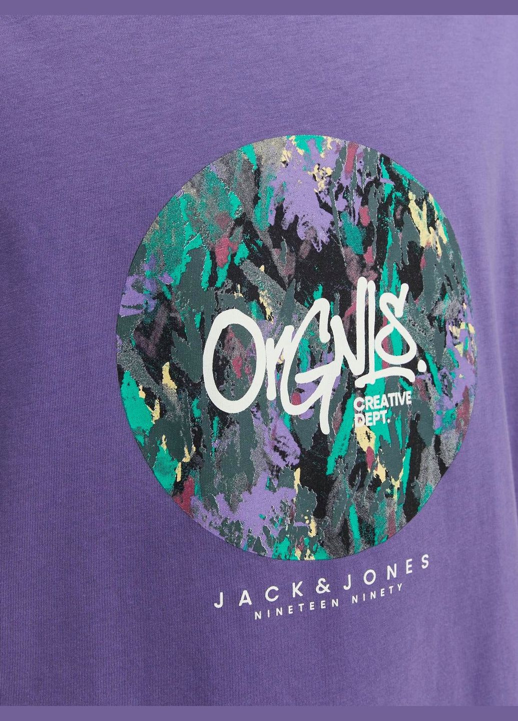 Фіолетова футболка,фіолетовий з принтом,jack&jones Jack & Jones
