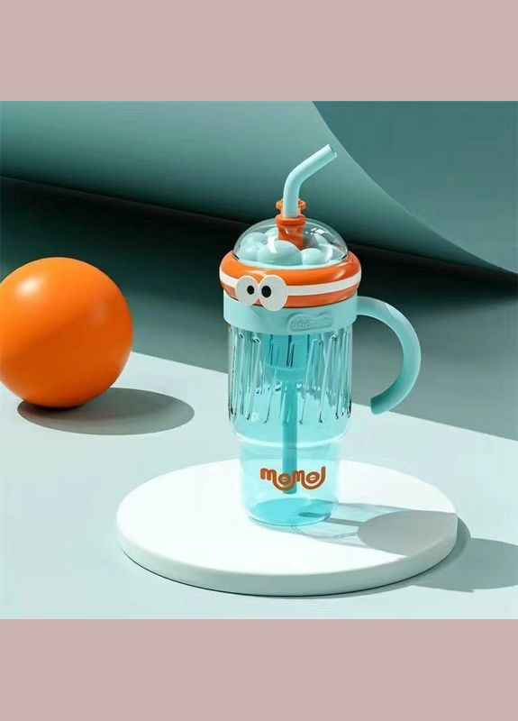 Портативная чашка Cup 1280 мл, прозрачная с фильтром для чая и трубкой, Голубая (921289995) Momo (302392539)