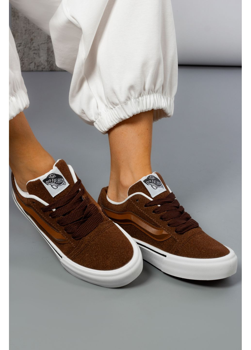 Коричневі кеди жіночі 860-6 коричневі 346436 Fashion