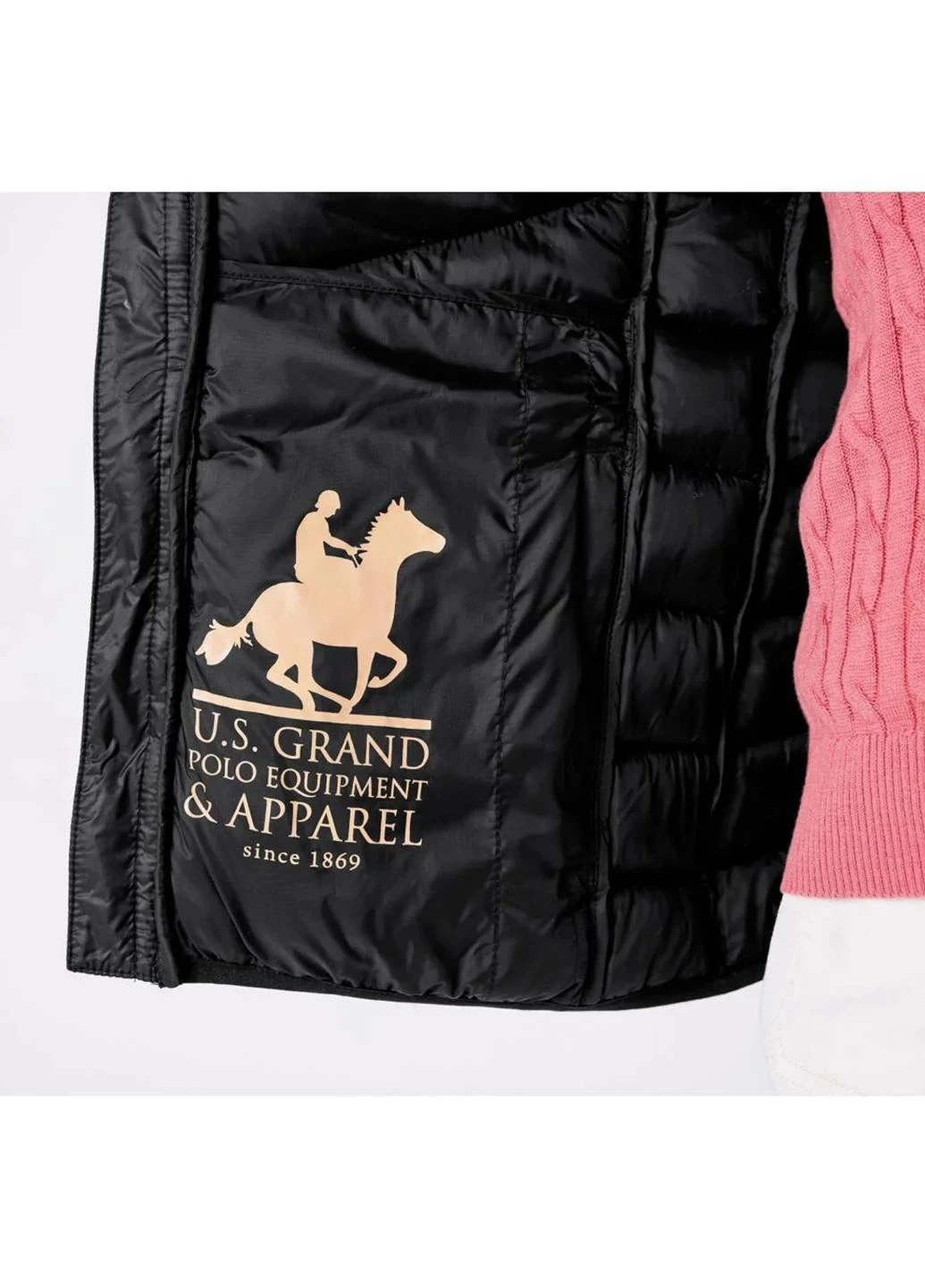 Теплий стьобаний жіночий жилет з капюшоном жилетка U.S. Grand Polo Esmara (382451290)