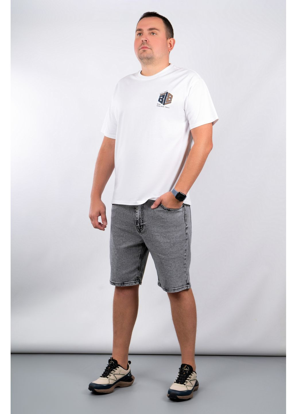 Шорты мужские 128-1 серые 346121 Power (367837931)