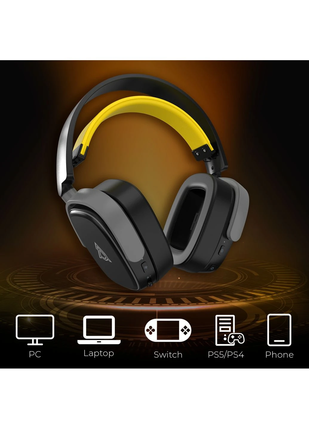 Bluetooth-гарнитура AHM09 MAX 3-Mode Black (AHM09-MAX-BGY) Ajazz (376866873)