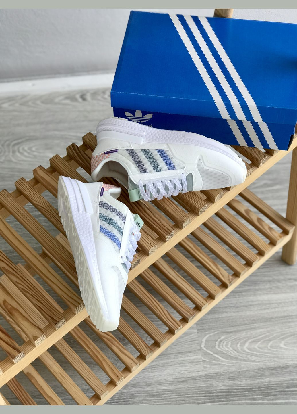 Кроссовки женские и мужские Adidas ZX 500 white | Адидас ZX 500 белые No Brand белые демисезоны (307397806)