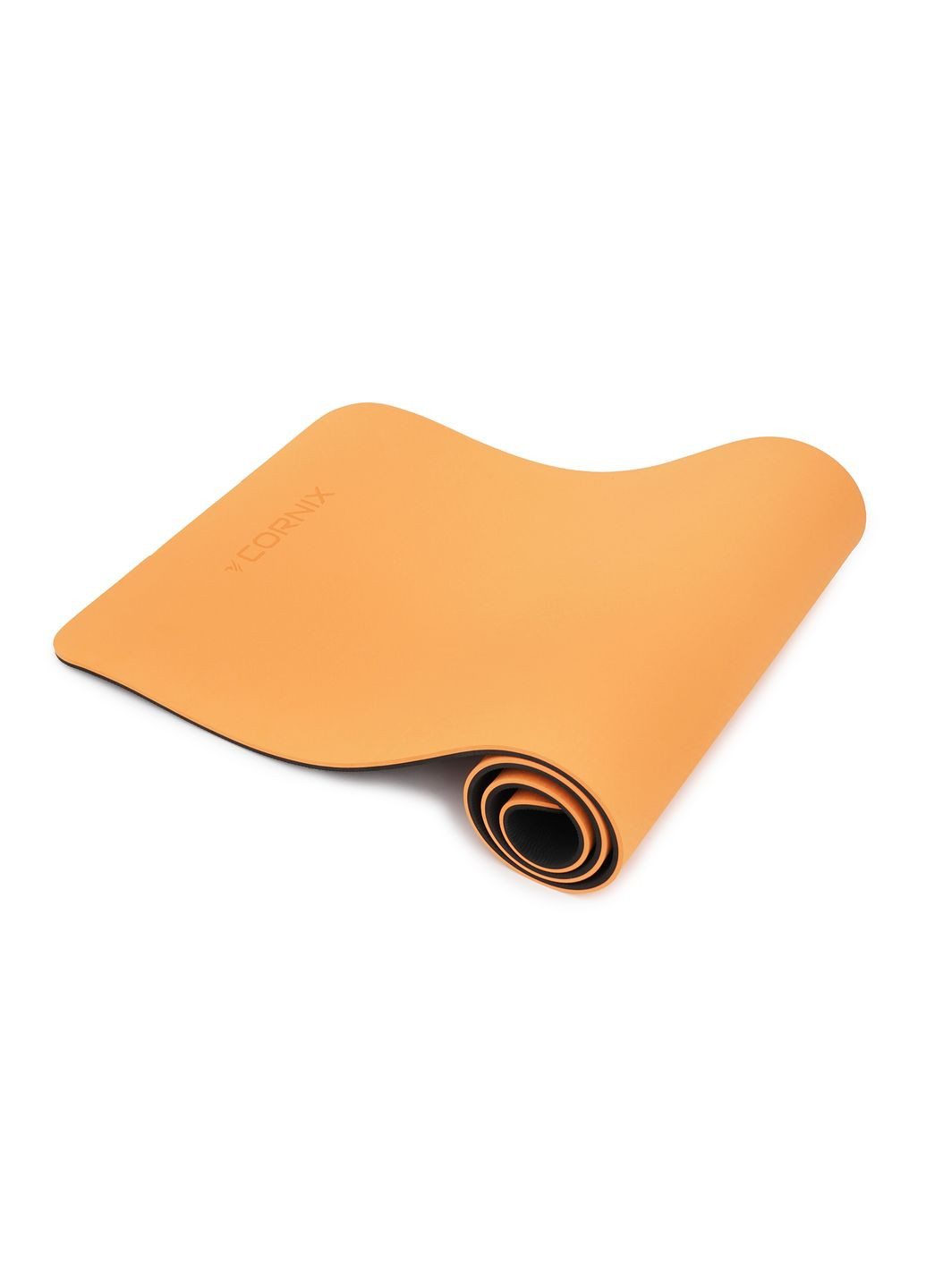 Коврик спортивный TPE 183 x 61 x 1 cм для йоги и фитнеса XR0091 Orange/Black Cornix xr-0091 (275654232)