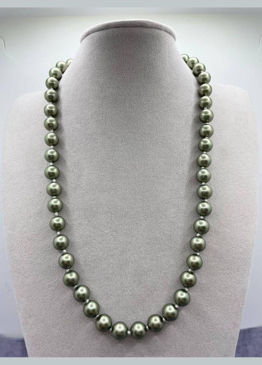 Бусы Майорка 8 мм 45 см зеленые No Brand (305836871)