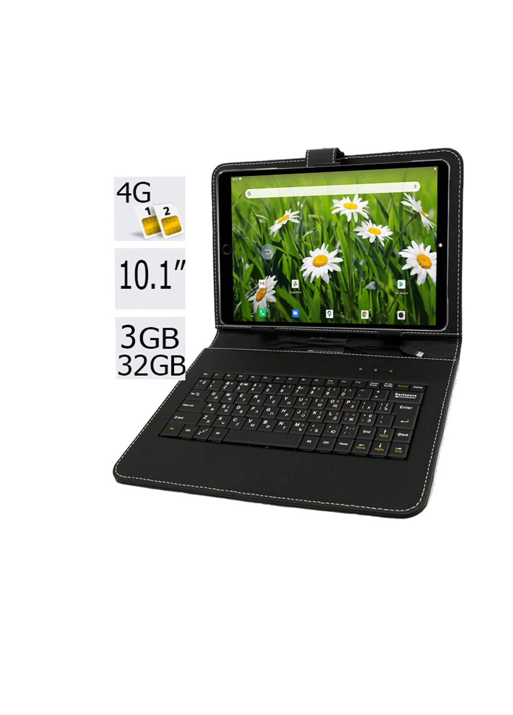 Планшет-телефон 3GB/32GB LTE IPS 10/1'' + Чехол-клавиатура Adronix MTPad332 LTE Black (331336175)