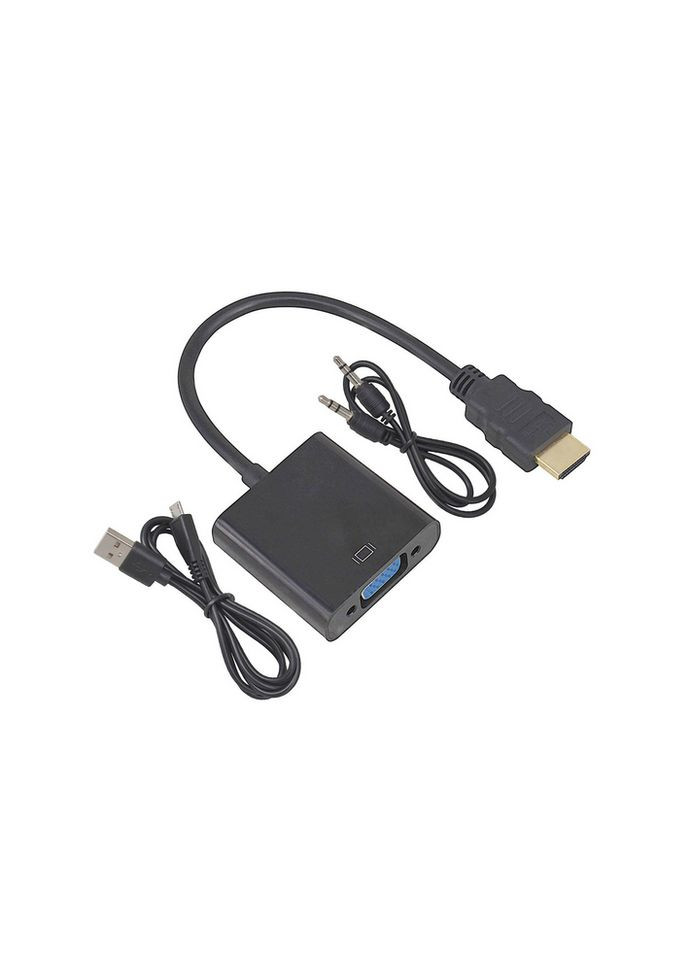 Перехідник HDMI to VGA з аудіо та живленням No Brand (282704022)