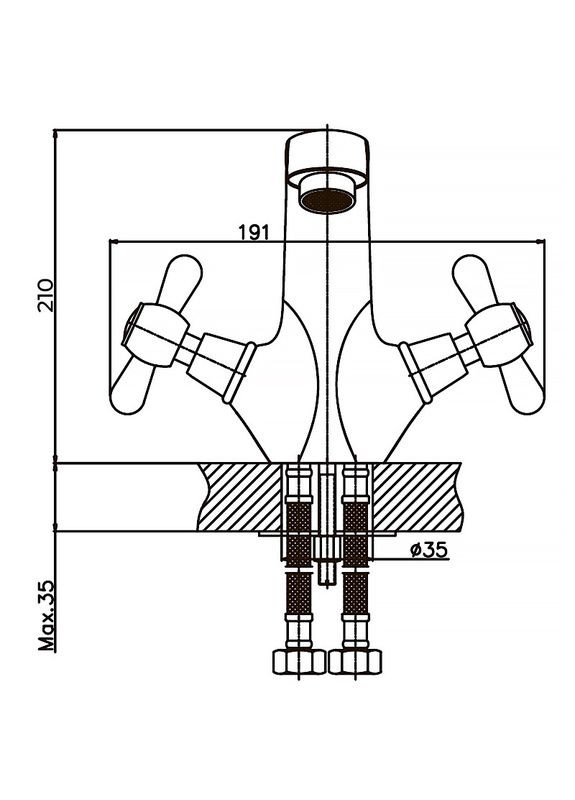 Смеситель для умывальника Dominox 161 матовый (HB0072) Haiba (322074454)
