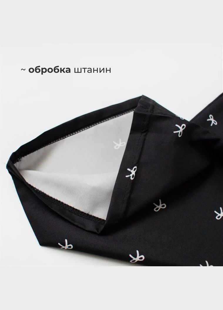 Штаны черные в стиле кокетт с бантиками кружево на талии фэнтези fairycore тренд оверсайз кавай брюки на резинке No Brand (315932562)