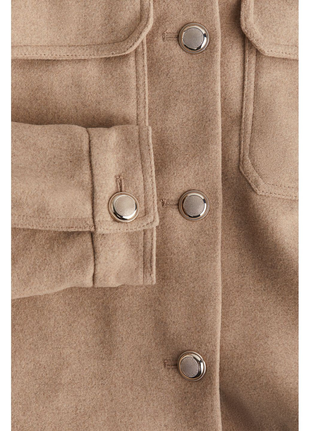 Бежевый женский жакет на подкладке H&M однотонный - демисезонный