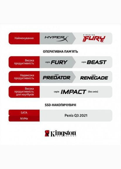 Пам'ять для настільних комп'ютерів 16 GB DDR4 3200 MHz Beast Black (KF432C16BB1/16) Kingston FURY (314932503)