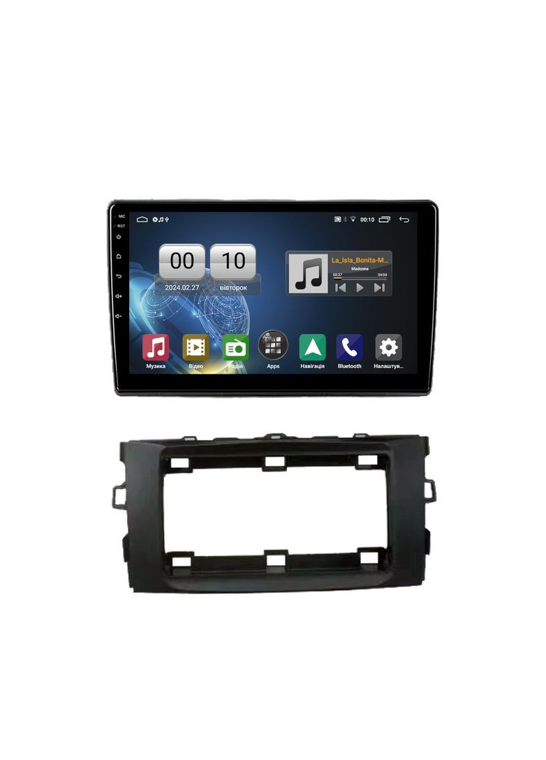 Штатная магнитола серии Q1 под Toyota Auris 2006-2012 (F2) 10 дюймов QIV (346510057)