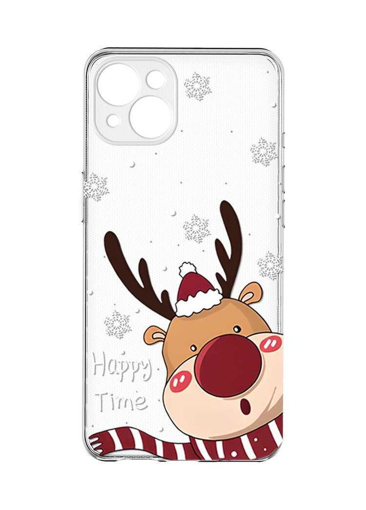 Прозорий чохол із захистом камер на iPhone 15 Plus Зимове оленя (принт 155) Creative (362970211)