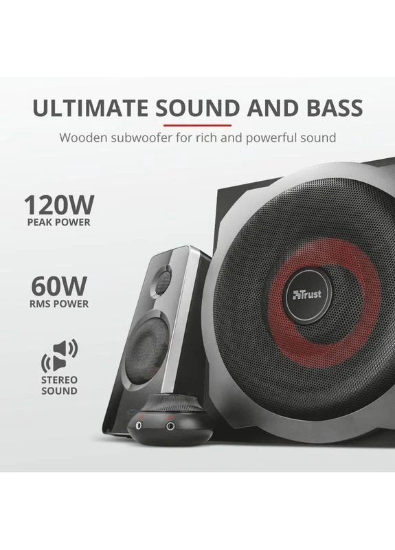 Акустична система (Колонки) 2.1 GXT 38 Tytan Ultimate Bass Speaker Set BLACK Trust (386486662)