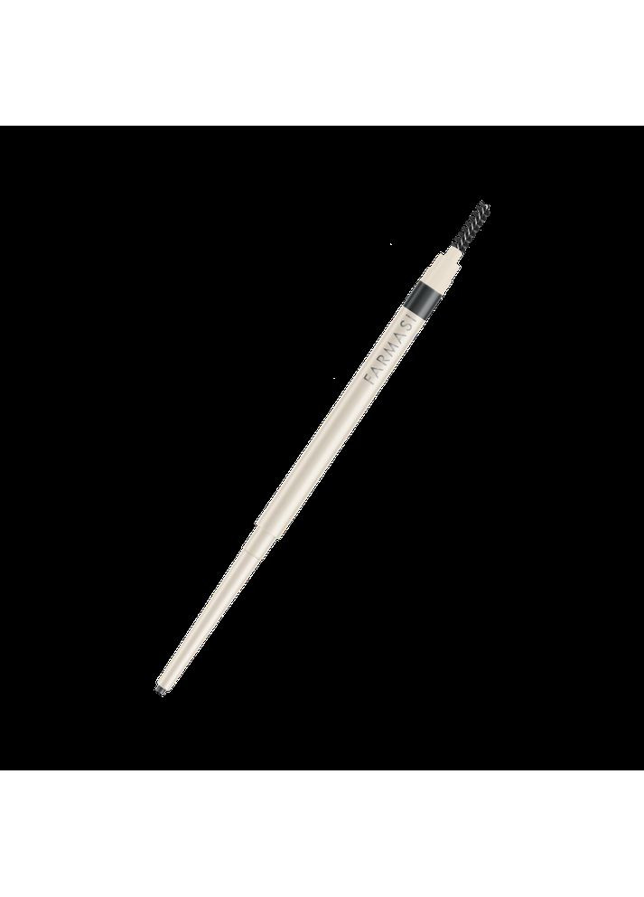 Механический карандаш для бровей с щеточкой Ebony 04 0,08 г Farmasi (293815198)
