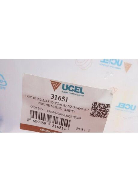 Подушка двигателя (L) Fiat Ducato/Citroen Jumper/Peugeot Boxer 2.2HDi-2.3D 06- UCEL 31651 (opt-om) No Brand (342411147)