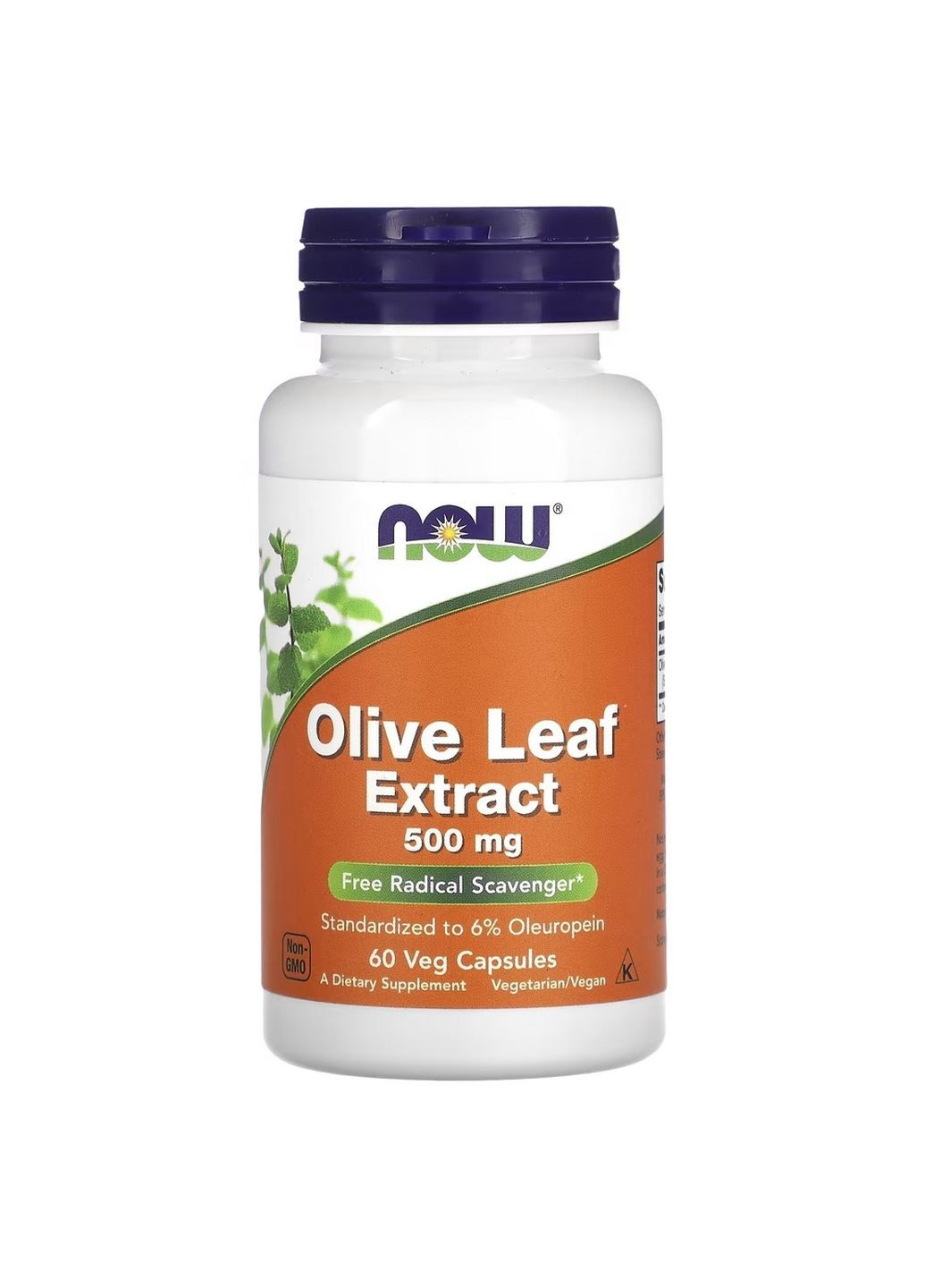 Натуральная добавка Olive Leaf 500 mg, 60 вегакапсул Now (293482912)