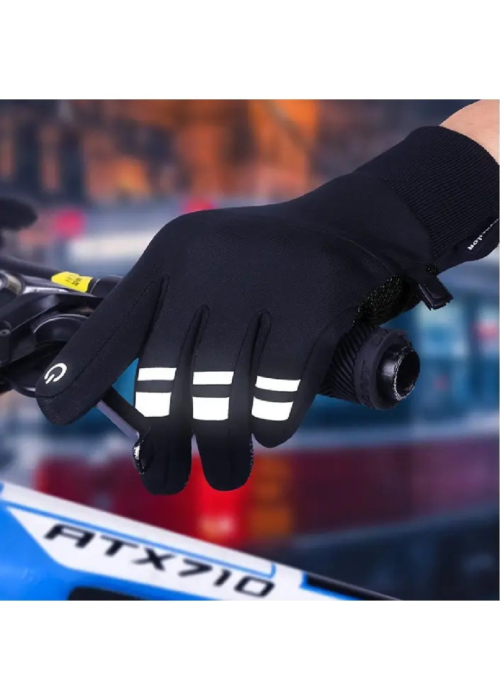 Рукавички демісезонні з сенсорним антиковзаючим покриттям світловідбивними елементами (478325-Prob) Розмір М Unbranded (304140627)