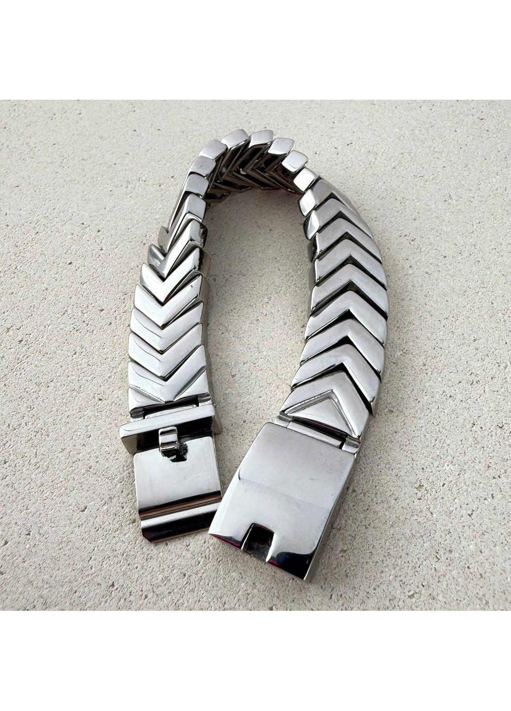 Масивний чоловічий браслет з нержавіючої медичної сталі 18.5мм 22см BS-320 No Brand (351503728)