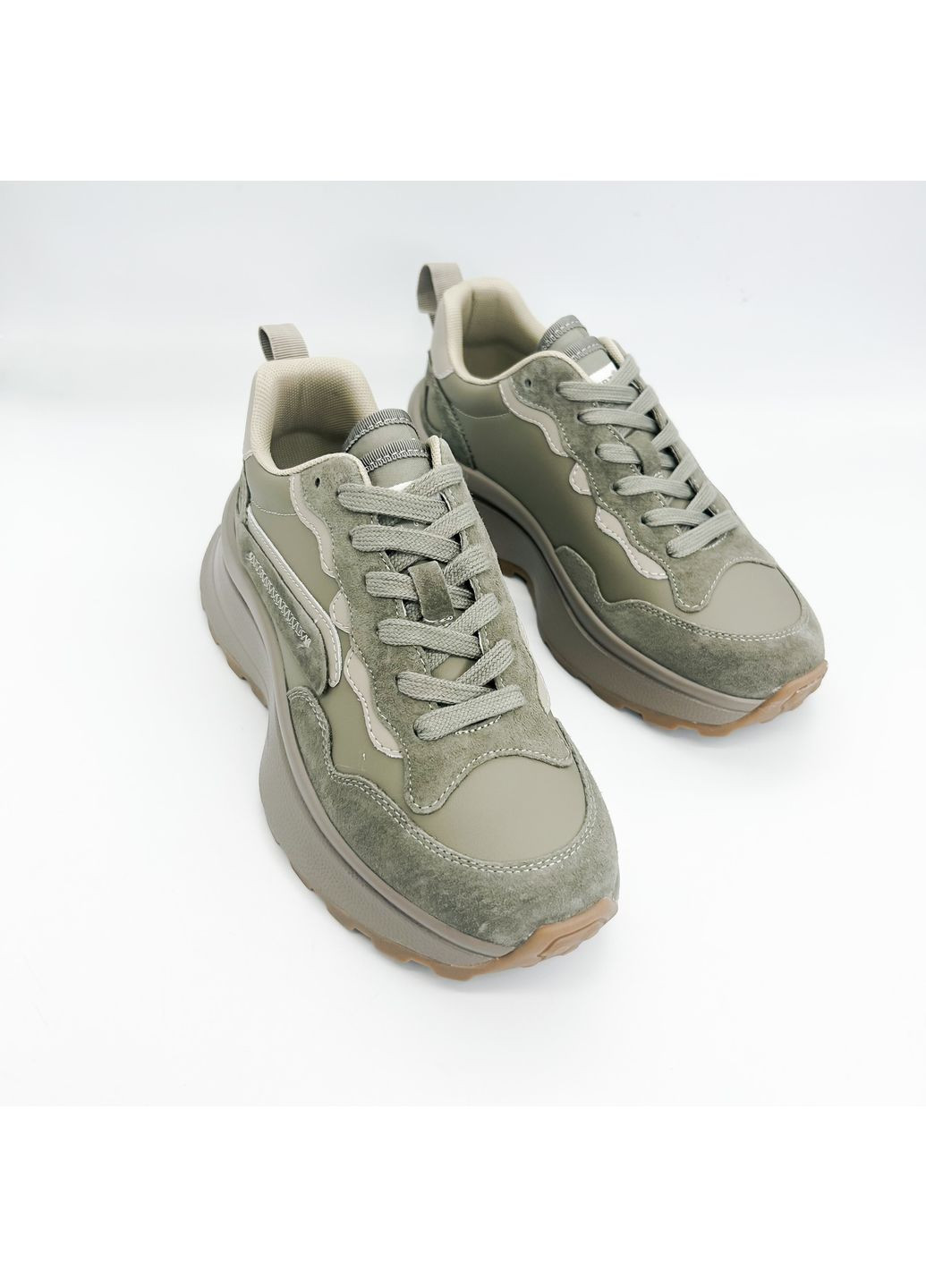 Кроссовки (р) Кожа/Замша 0-1-1-OBJ-A-1-602 Lifexpert хаки (364657076)