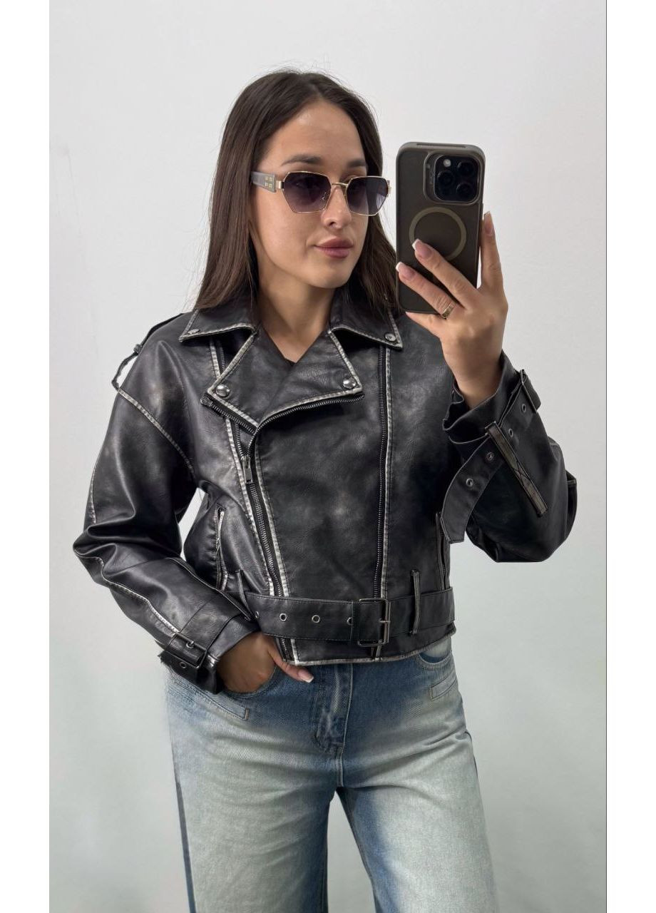 Черная куртка косуха экокожа Україна