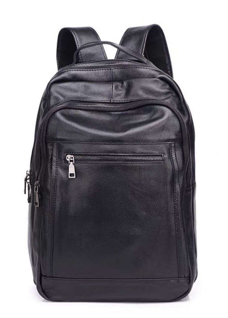 Шкіряний чоловічий рюкзак для ноутбука та поїздок чорний D3-93438 Tiding Bag (334740351)