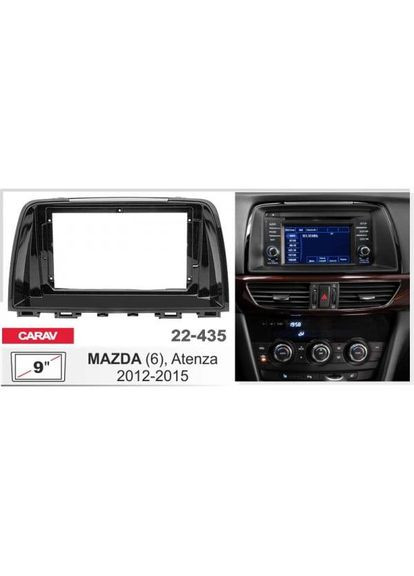 Перехідна рамка серії 22-435 для Mazda 6 2012-15, Atenza 2012-15 9 дюймів Carav (346512246)