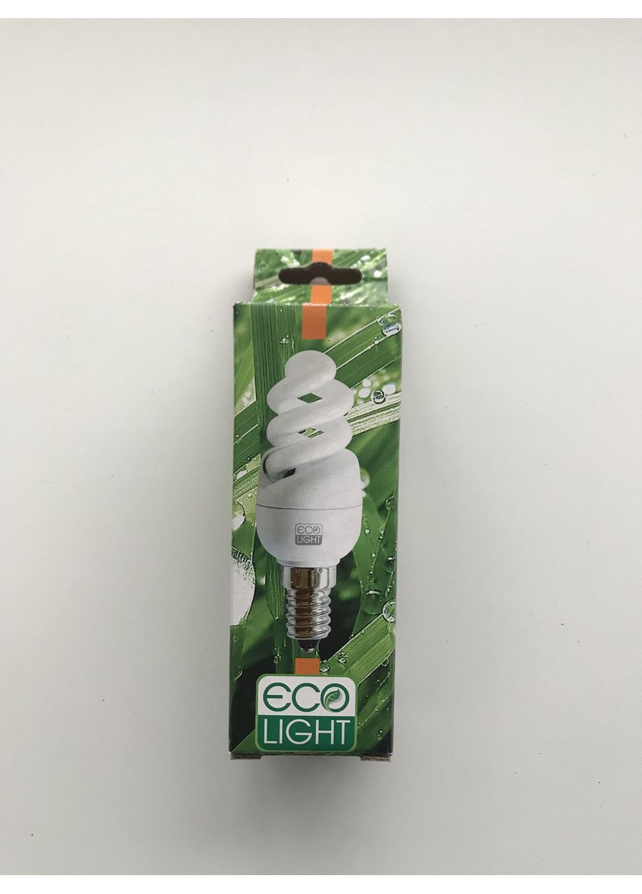 Енергозберігаюча лампа ECO LIGHT 9W 9Вт E14 5500К біле холодне яскраве світло Ecolight (369369533)