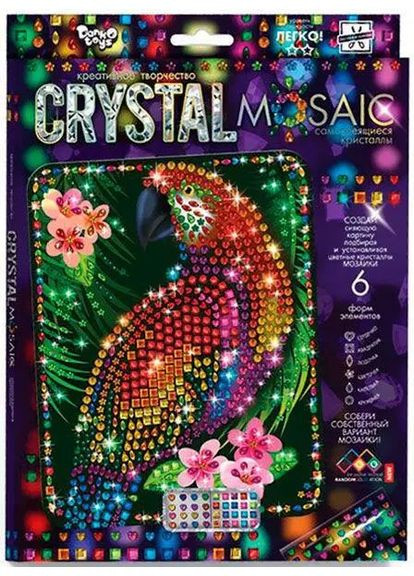 Набор для творчества CRYSTAL MOSAIC Попугай (CRM-01-10) Danko Toys (364112451)