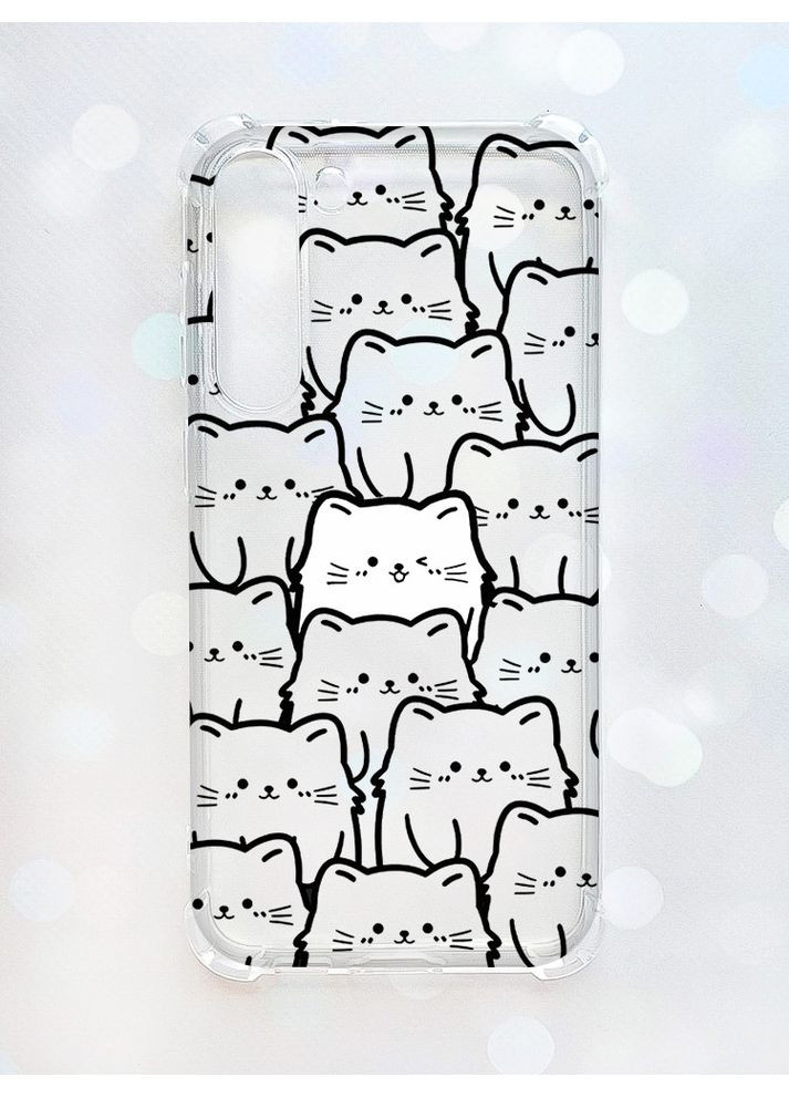Чехол с утолщёнными углами на Samsung Galaxy S23 Plus Котики (принт 392) CASE CONTROL (360683071)