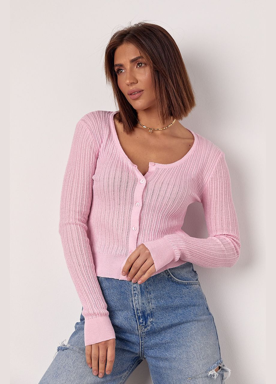 Розовый демисезонный кардиган Lurex