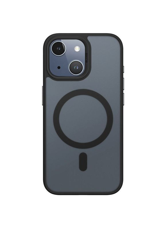 TPU+PC чохол Skin Friendly Frosted with MagSafe для Apple iPhone 14 / 13 (6.1") Black Blueo (366832561)
