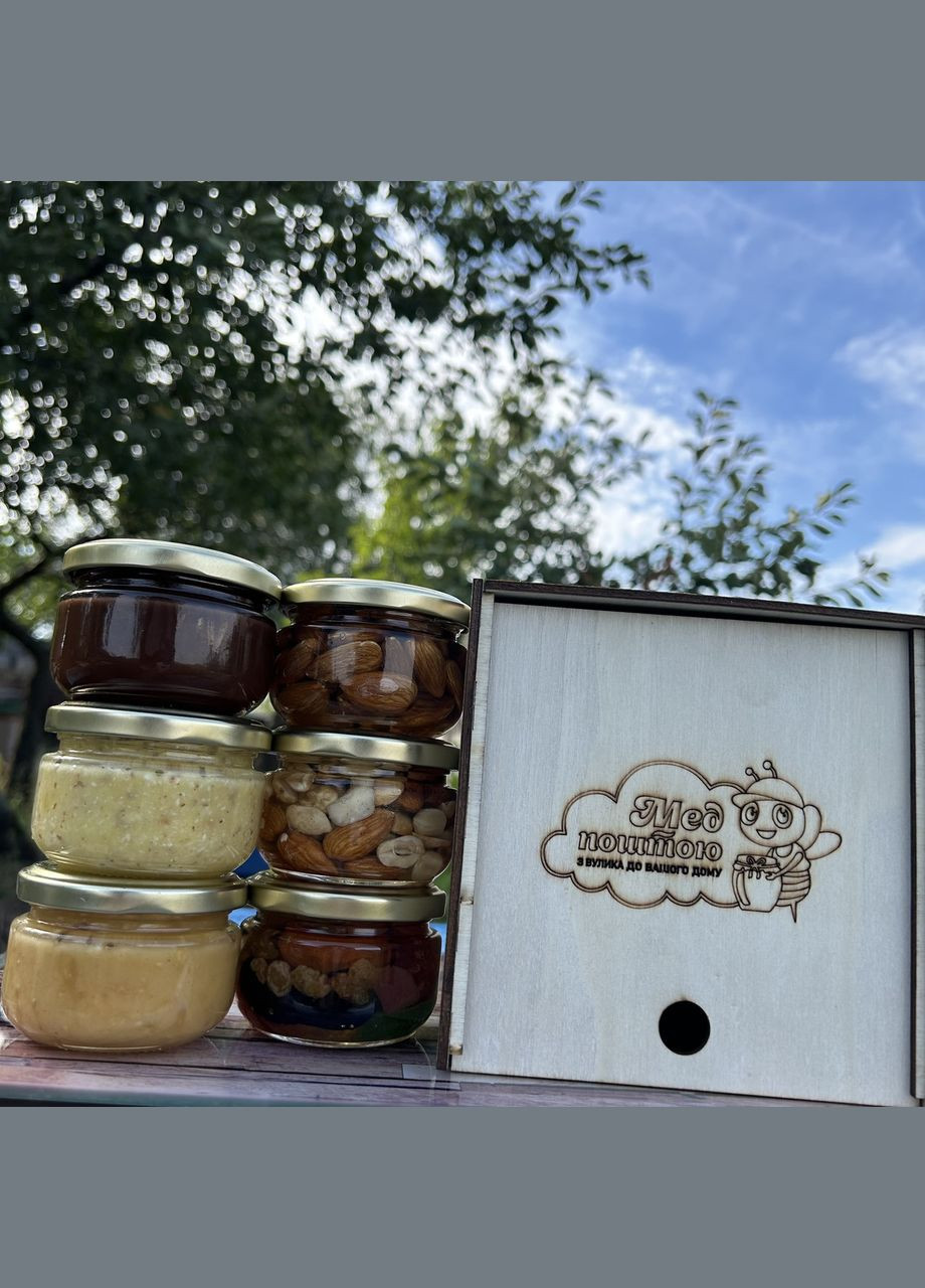 Набор дерево 6 баночек акация №2 МЕД ПОШТОЮ (322148904)