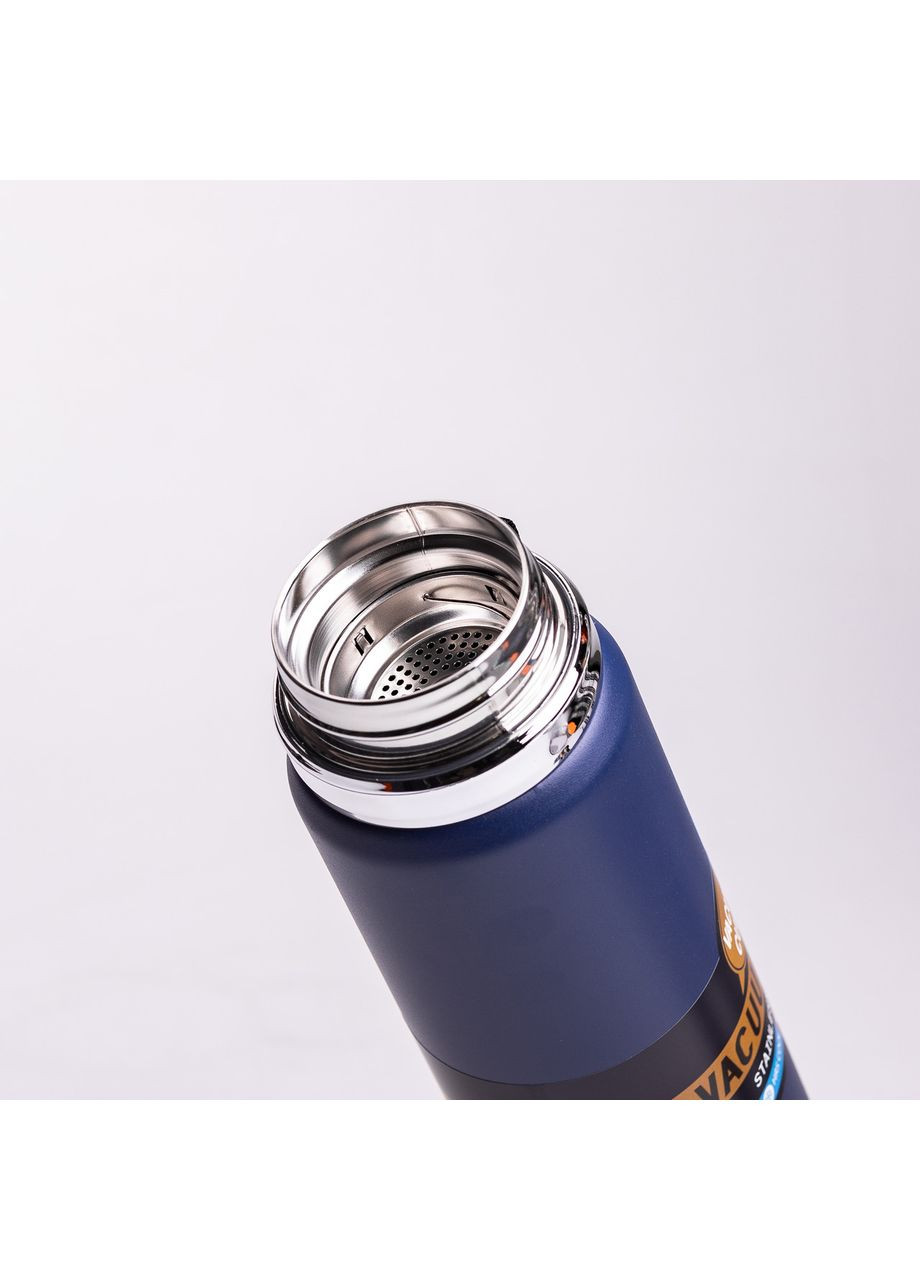 Термос із датчиком температури 1 л синій для активного відпочинку спортивний термос для напоїв ProDobro (364191053)