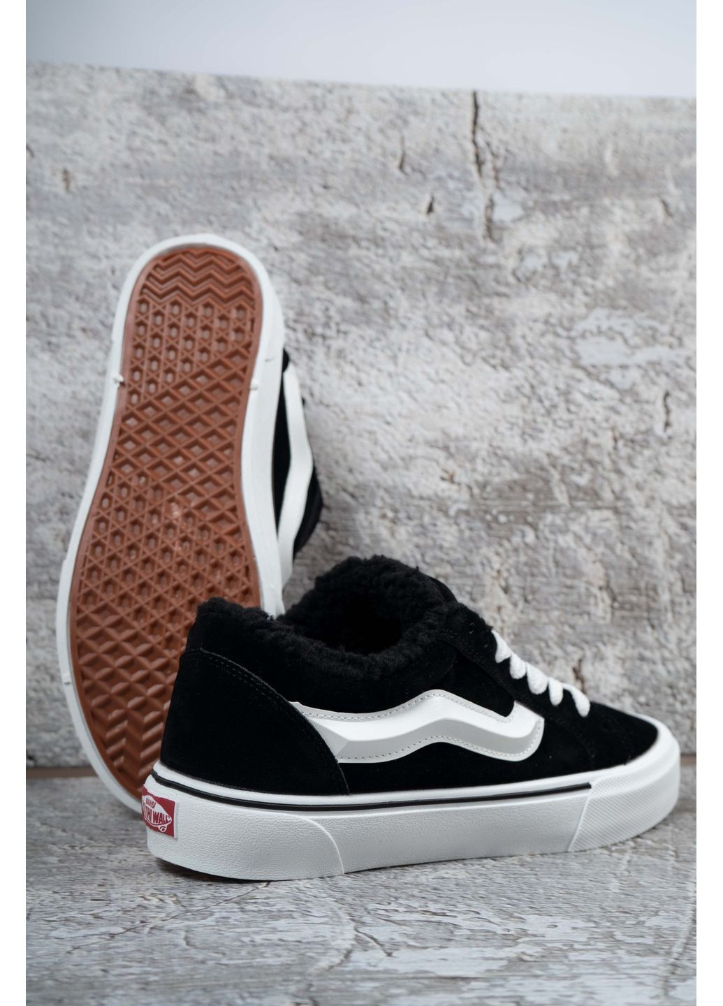 Чорні кеди чоловічі чорні зимові на хутрі 346872 Fashion