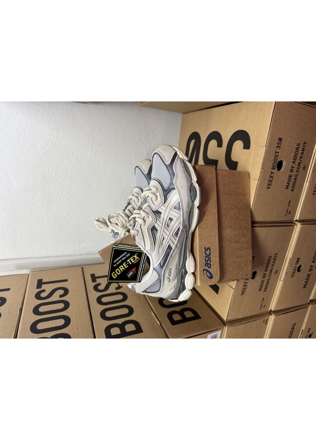 КРОСІВКИ ЖІНОЧІ ASICS GEL NYC WHITE GREY GORE-TEX АСІКС ГЕЛЬ НЮК No Brand сірі демісезони (369388914)