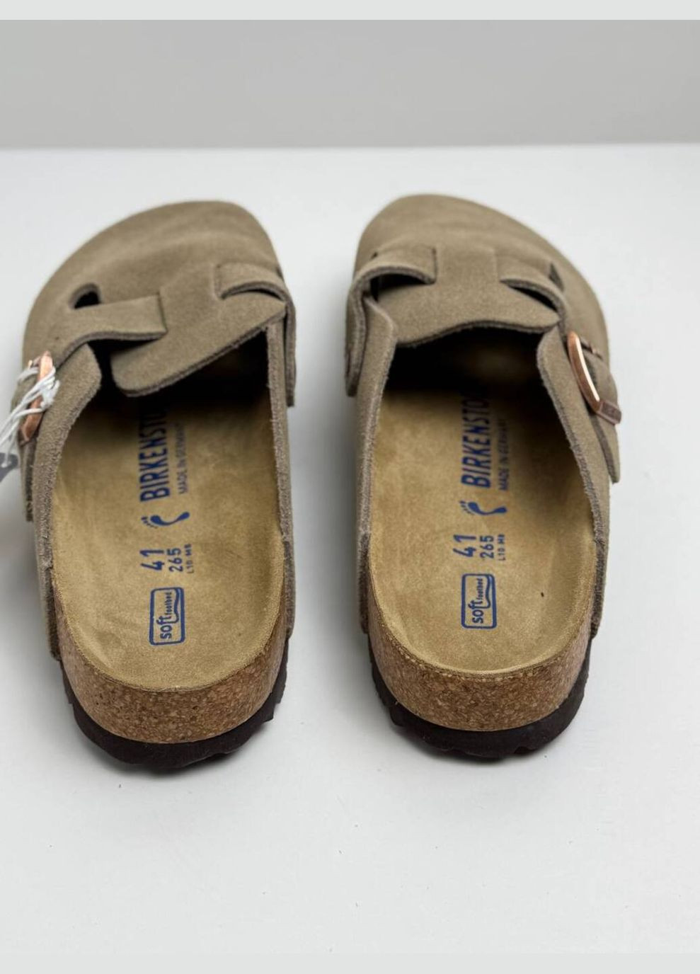 Замшеві шльопанці клоги Біркеншток Boston Birken Sb (347624225)