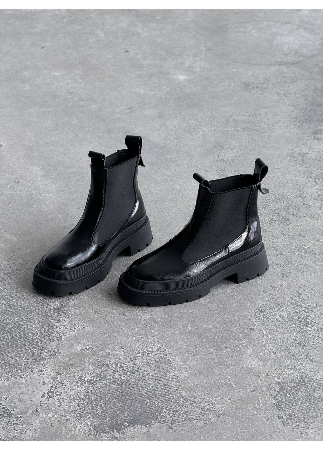 Зимние зимние челси из лакированной кожи Helen